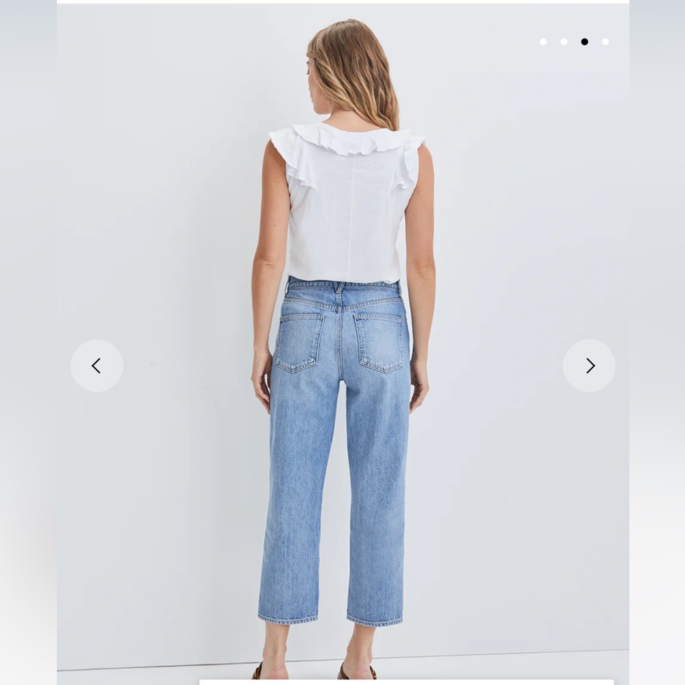 NWT VERONICA BEARD JEANS Ellerie Top - Size Large White - Picture 4 of 6